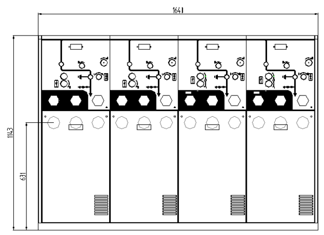 戶內(nèi)固體絕緣環(huán)網(wǎng)柜結(jié)構(gòu)圖 戶內(nèi)固體絕緣環(huán)網(wǎng)柜結(jié)構(gòu)圖